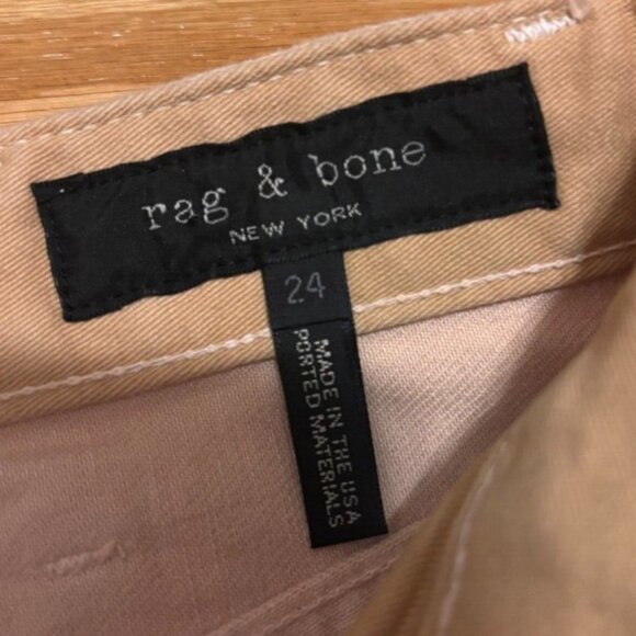 Rag & Bone $395 Retail Rose White Two Toned High Waisted Jeans Womens Size 24 - Picture 6 of 8